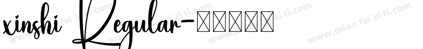 xinshi Regular字体转换